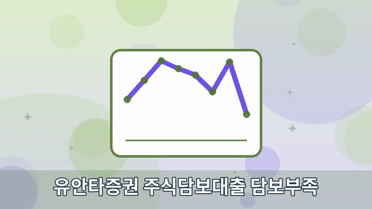 유안타증권 주식담보대출 담보부족 안내 이미지